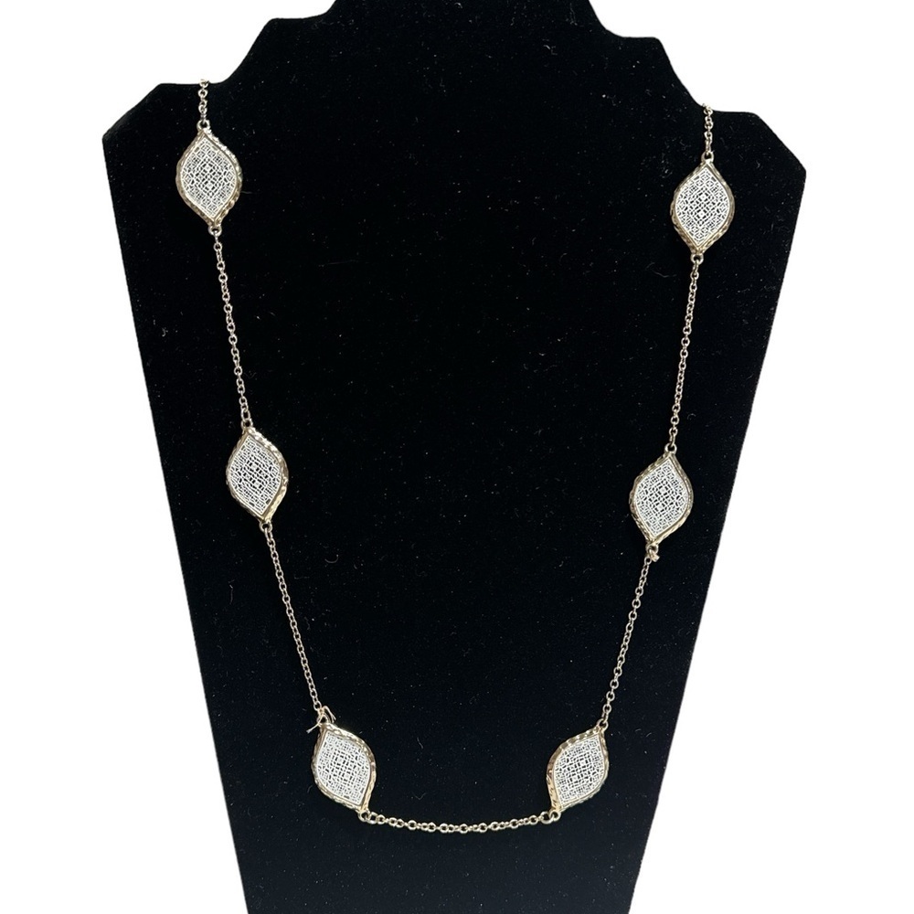 Charming Charlie Framed Filigree Statement Necklace